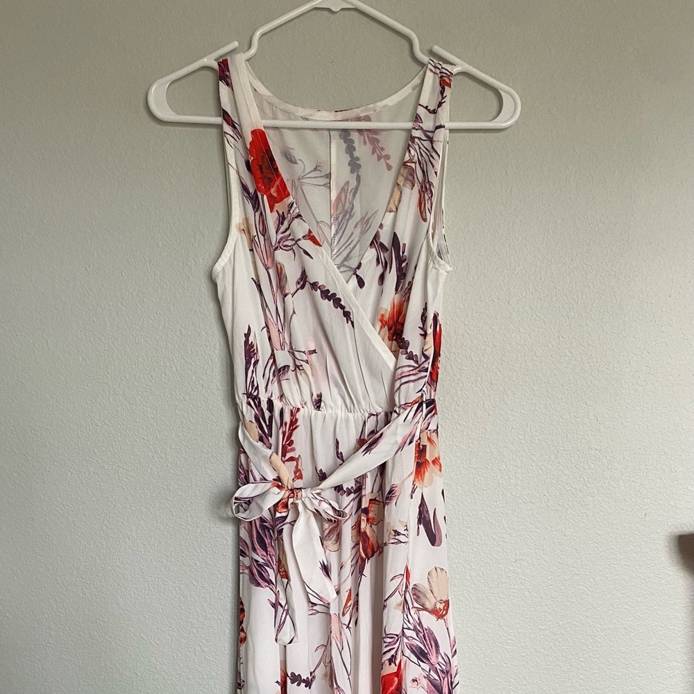 FLORAL SLEEVELESS MAXI DRESS - Picture 2 of 11